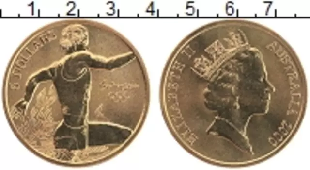 Монета 5 долларов Австралии 2000 года Латунь Летние олимпийские игрв в Сиднеи