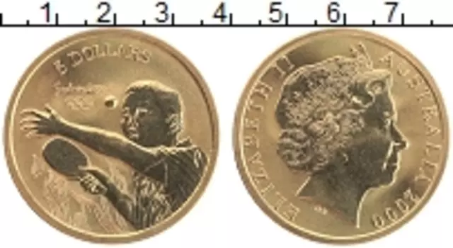 Монета 5 долларов Австралии 2000 года Латунь Летние олимпийские игрв в Сиднеи