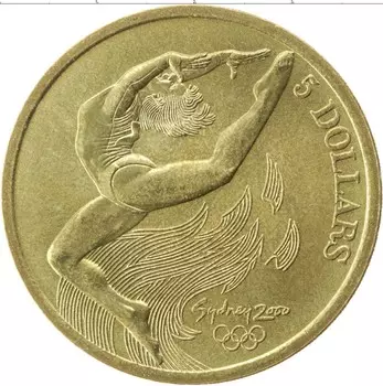 Монета 5 долларов Австралии 2000 года Латунь Олимпийские игры Сидней