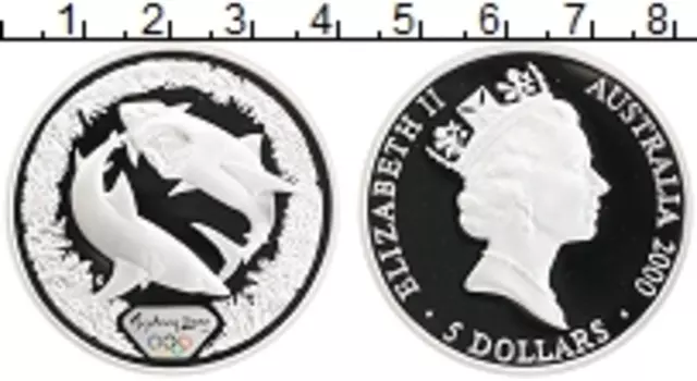 Монета 5 долларов Австралии 2000 года Серебро Олимпиада в Сиднеи