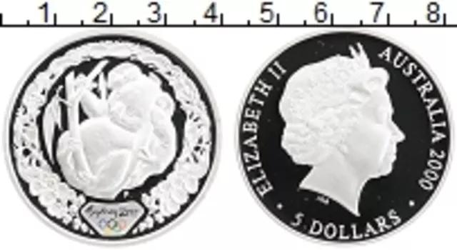 Монета 5 долларов Австралии 2000 года Серебро Олимпиада в Сиднеи