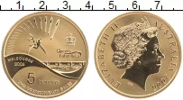 Монета 5 долларов Австралии 2006 года Бронза Елизавета II