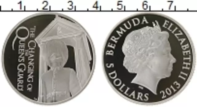 Монета 5 долларов Бермудских островов 2013 года Серебро Елизавета II