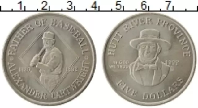 Монета 5 долларов Хатт-Ривера 1992 года Медно-никель Провинция Хатт-Ривер