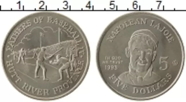 Монета 5 долларов Хатт-Ривера 1993 года Медно-никель Провинция Хатт - Ривер