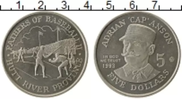 Монета 5 долларов Хатт-Ривера 1993 года Медно-никель Провинция Хатт - Ривер