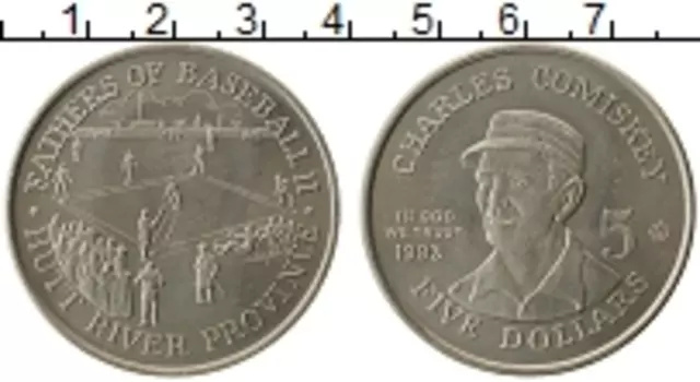 Монета 5 долларов Хатт-Ривера 1993 года Медно-никель Провинция Хатт-Ривер