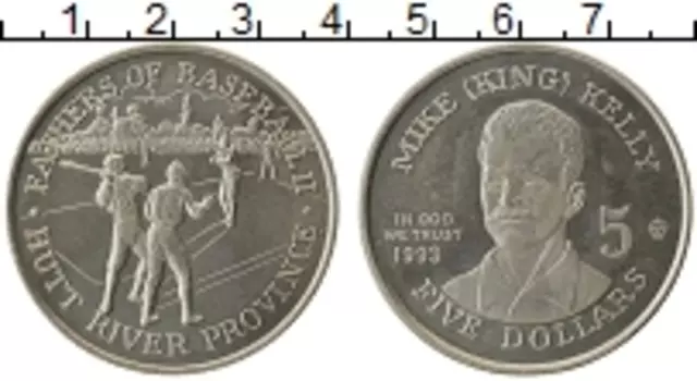 Монета 5 долларов Хатт-Ривера 1993 года Медно-никель Провинция Хатт-Ривер