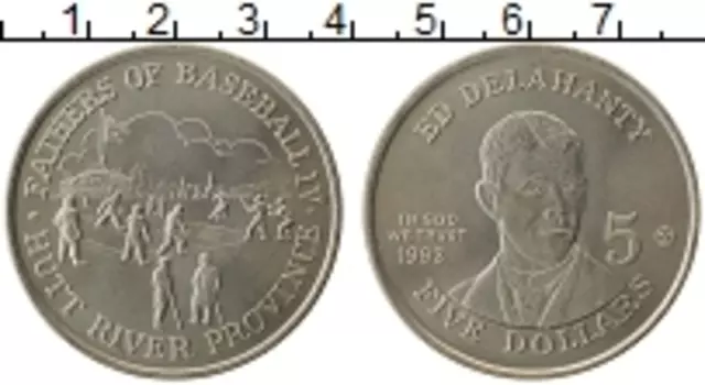 Монета 5 долларов Хатт-Ривера 1993 года Медно-никель Провинция Хатт - Ривер