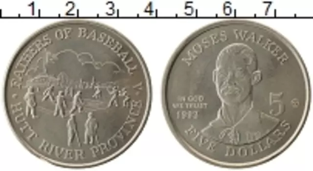 Монета 5 долларов Хатт-Ривера 1993 года Медно-никель Провинция Хатт-Ривер