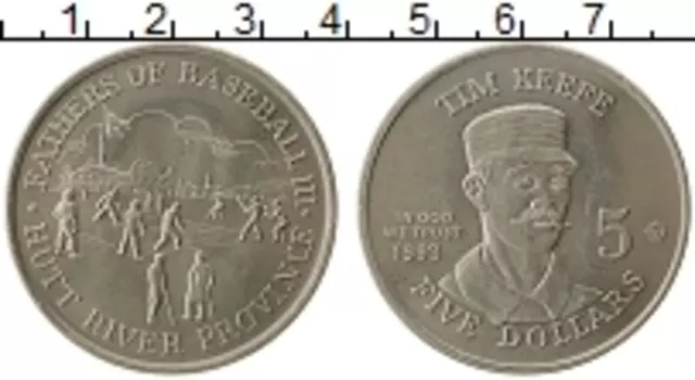 Монета 5 долларов Хатт-Ривера 1993 года Медно-никель Провинция Хатт-Ривер