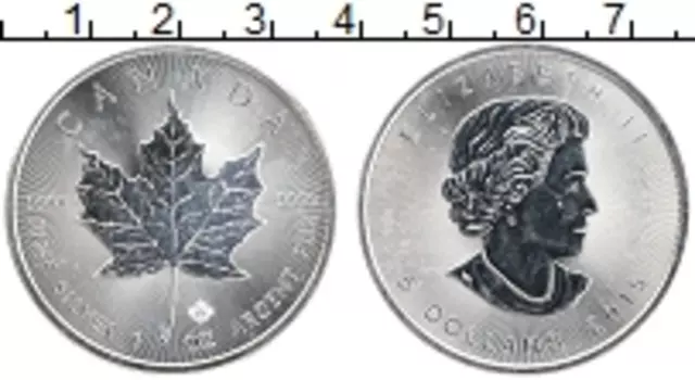 Монета 5 долларов Канады 2015 года Серебро Кленовый лист