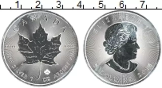 Монета 5 долларов Канады 2016 года Серебро Елизавета II