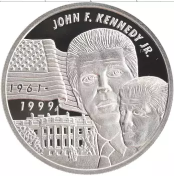 Монета 5 долларов Либерии 1999 года Серебро Джон Кеннеди