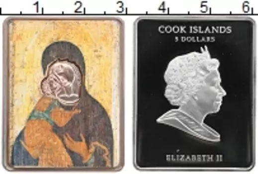 Монета 5 долларов Островов Кука 2010 года Серебро Цифровая печать