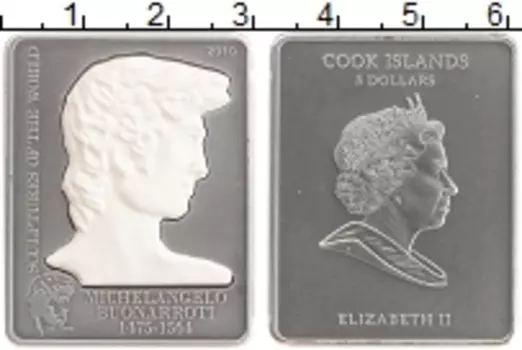 Монета 5 долларов Островов Кука 2010 года Серебро Елизавета II