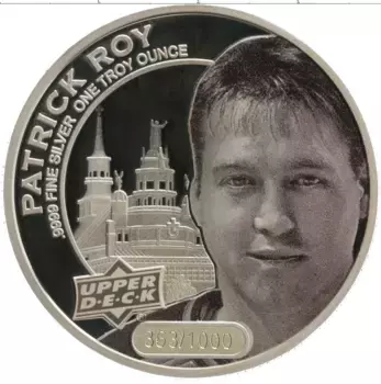 Монета 5 долларов Островов Кука 2017 года Серебро Звёзды НХЛ
