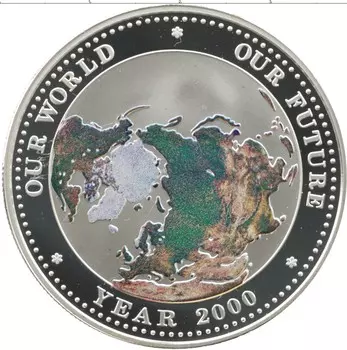 Монета 5 долларов Палау 1999 года Серебро Миллениум