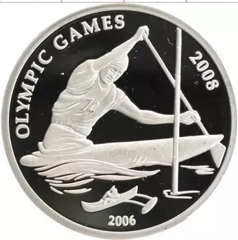 Монета 5 долларов Палау 2006 года Серебро XXIX летние Олимпийские игры 2008 в Пекине, гребля