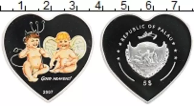 Монета 5 долларов Палау 2007 года Серебро Цифровая печать