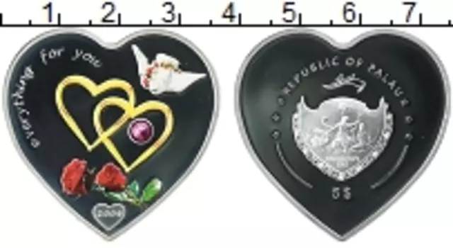 Монета 5 долларов Палау 2009 года Серебро Цифровая печать