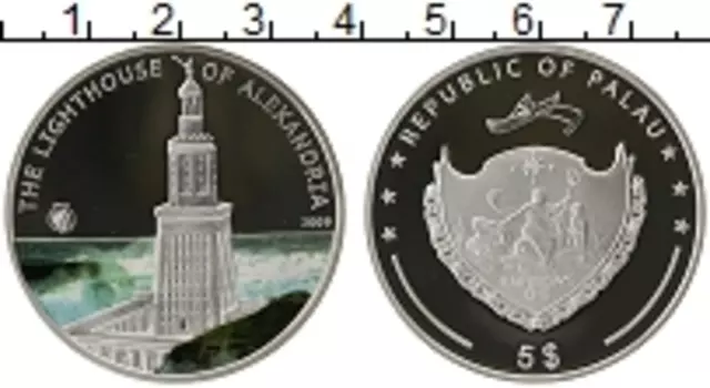 Монета 5 долларов Палау 2009 года Серебро Цифровая печать