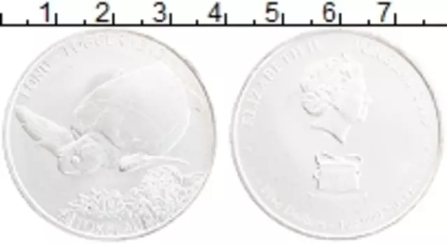 Монета 5 долларов Токелау 2019 года Серебро Черепаха