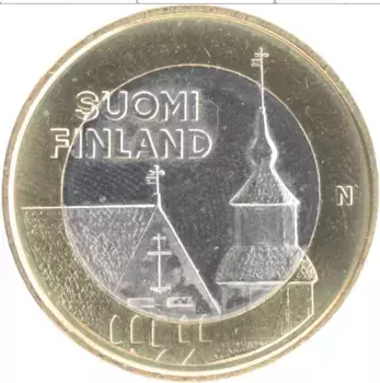 Монета 5 евро Финляндии 2013 года Биметалл Исторические провинции