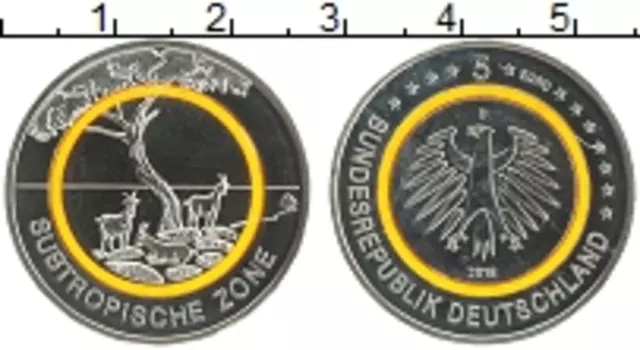 Монета 5 евро Германии 2018 года Медно-никель D