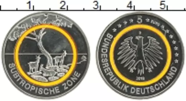 Монета 5 евро Германии 2018 года Медно-никель D