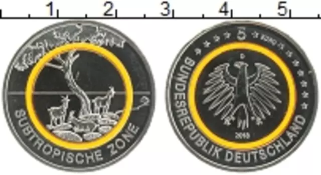 Монета 5 евро Германии 2018 года Медно-никель D