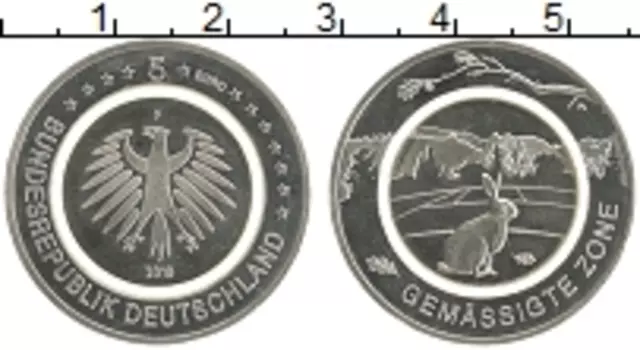 Монета 5 евро Германии 2019 года Медно-никель F