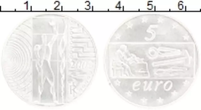 Монета 5 евро Италии 2003 года Серебро Труд в Европе