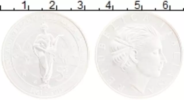 Монета 5 евро Италии 2011 года Серебро 150 лет независимости