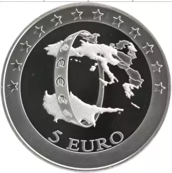 Монета 5 евро Кипра 2008 года Серебро Вхождение Кипра в Евросоюз