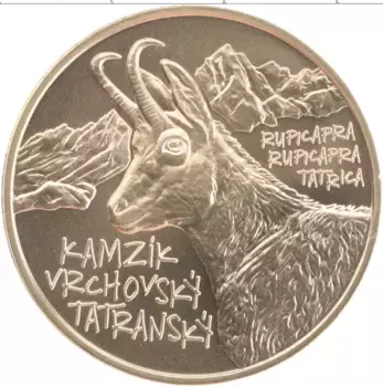 Монета 5 евро Словакии 2022 года Латунь Флора и фауна Словакии