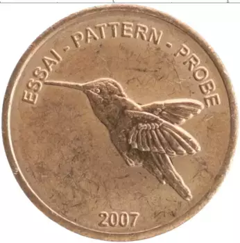 Монета 5 евроцентов Европы 2007 года Медь Проба