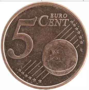 Монета 5 евроцентов Финляндии 2014 года Медь
