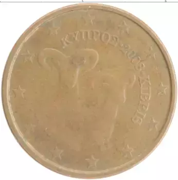 Монета 5 евроцентов Кипра 2008 года Бронза