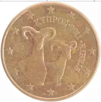 Монета 5 евроцентов Кипра 2011 года Бронза