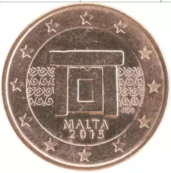 Монета 5 евроцентов Мальты 2015 года Медь