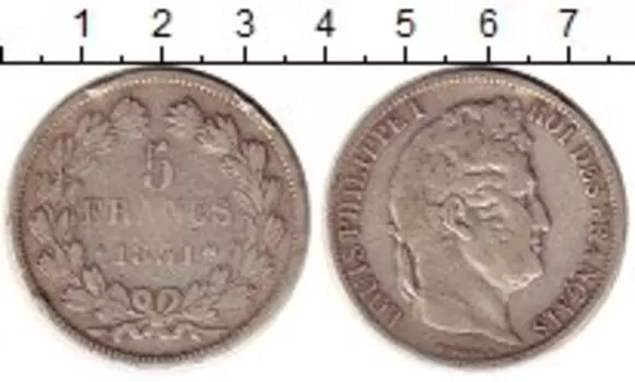 Монета 5 франков Франции 1831 года Серебро K