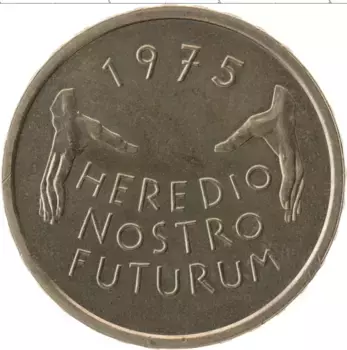 Монета 5 франков Швейцарии 1975 года Медно-никель Год защиты памятников