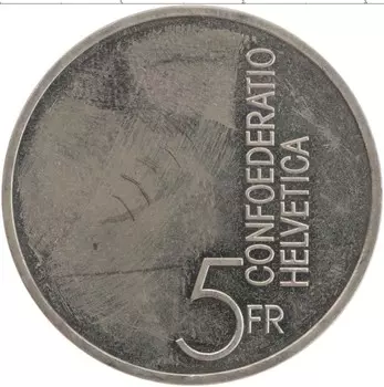 Монета 5 франков Швейцарии 1985 года Медно-никель Европейский год музыки