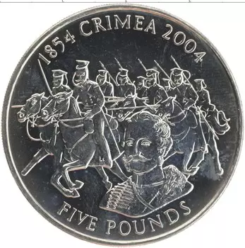 Монета 5 фунтов Острова Джерси 2004 года Медно-никель Елизавета II