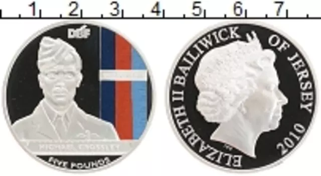Монета 5 фунтов Острова Джерси 2010 года Серебро Елизавета II