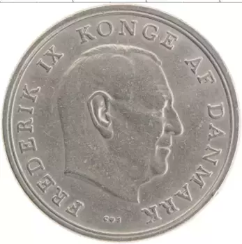 Монета 5 крон Дании 1965 года Медно-никель Фредерик IX
