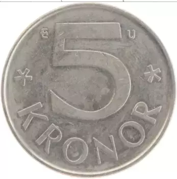 Монета 5 крон Швеции 1983 года Медно-никель Карл XVI Густав