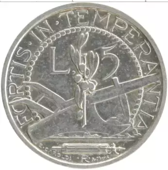 Монета 5 лир Сан-Марино 1932 года Серебро