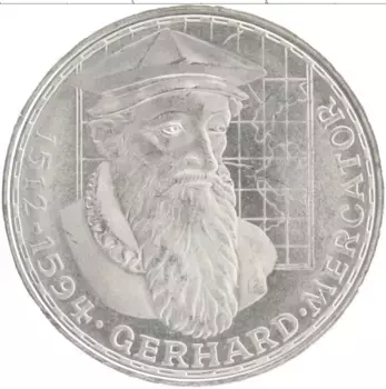 Монета 5 марок ФРГ 1969 года Серебро F
